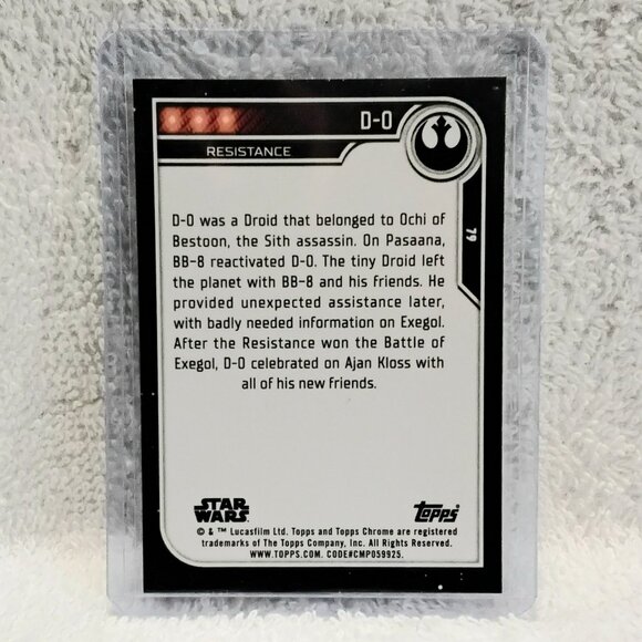 5/$20 Mint 2023.Topps Chrome D-0 Star Wars Card 79!! - Picture 2 of 2